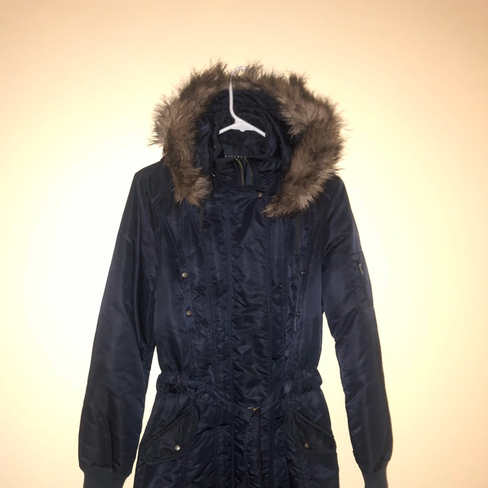 BEAUTIFUL SISLEY IMPERMEABLE DARK BLUE TRENC COAT